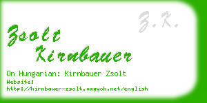 zsolt kirnbauer business card